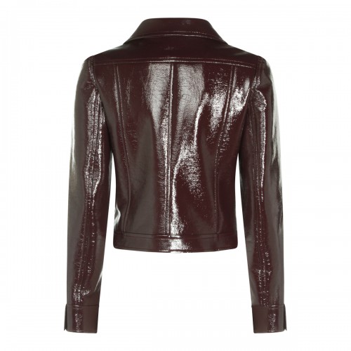 DARK RED COTTON CASUAL JACKET 2
