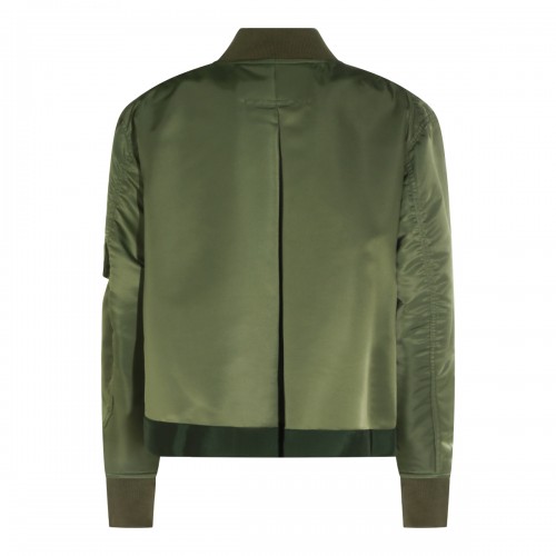 KHAKI NYLON CASUAL JACKET