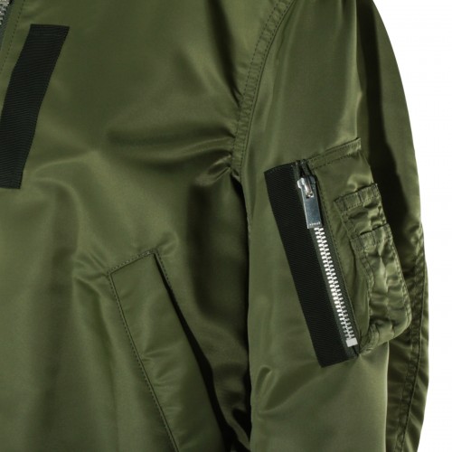 KHAKI NYLON CASUAL JACKET