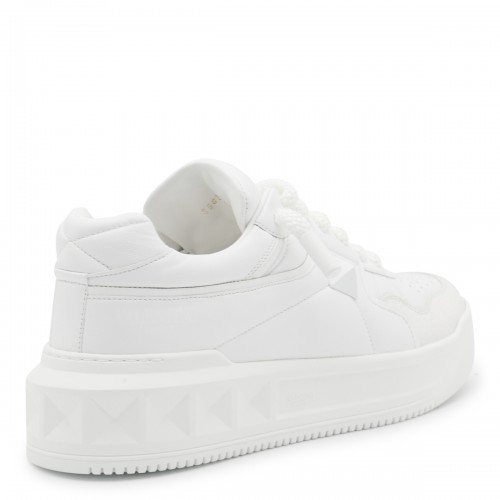 WHITE LEATHER ONE STUD XL SNEAKERS