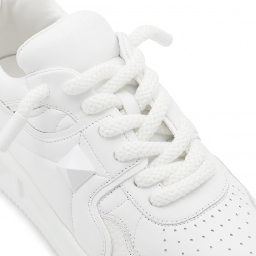WHITE LEATHER ONE STUD XL SNEAKERS