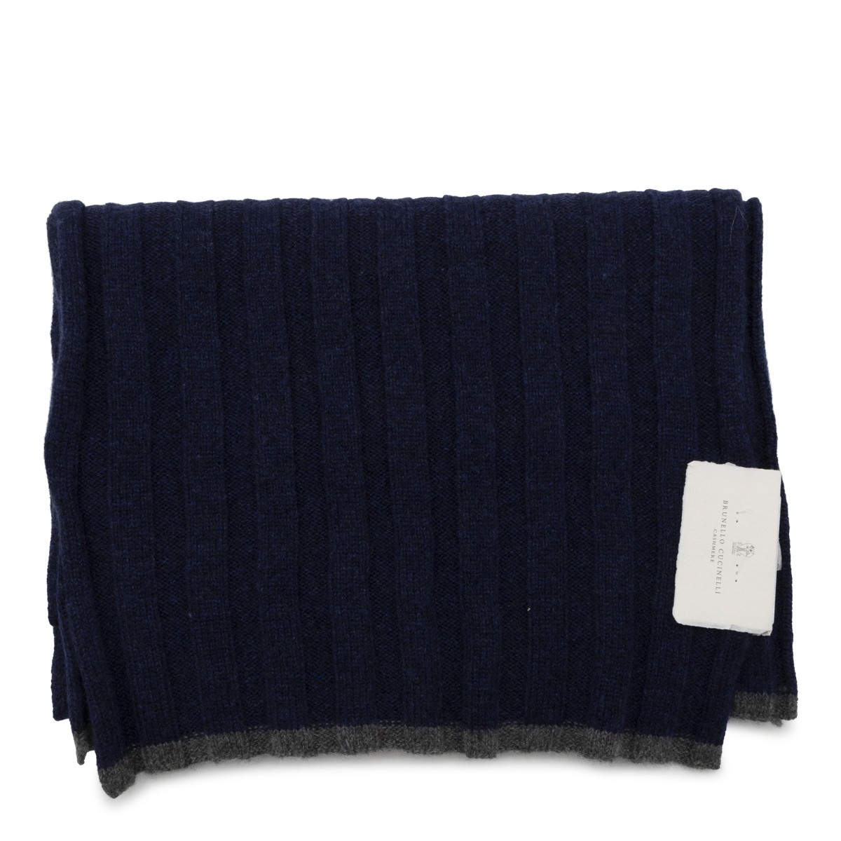 NAVY WOOL SCARF