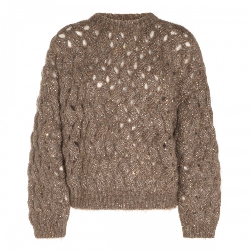 BEIGE MOHAIR SWEATER