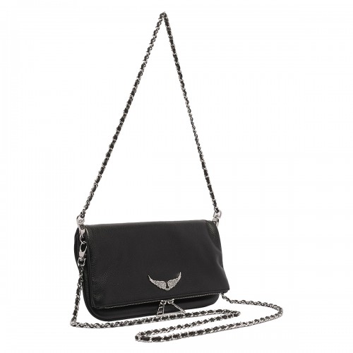 BLACK LEATHER ROCK SHOULDER... 2