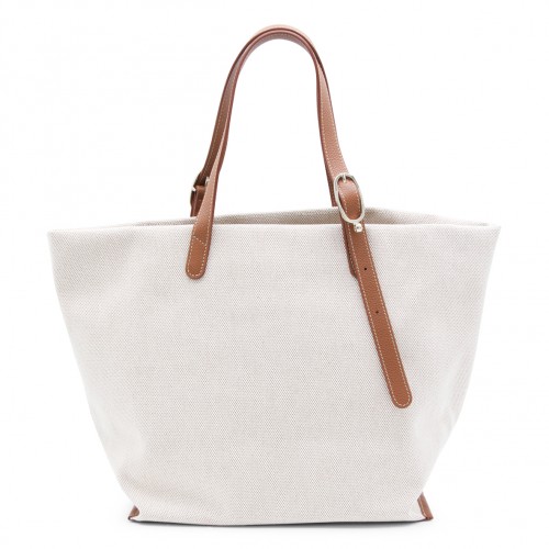 CARAMEL CANVAD AND LEATHER COMPLICE TOTE BAG
