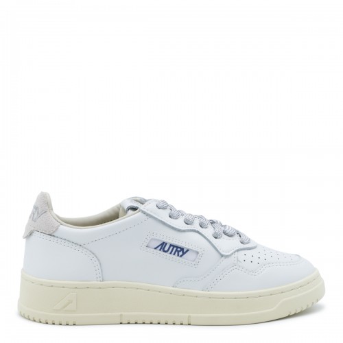 WHITE AND SILVER LEATHER...