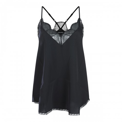 BLACK SILK TOP