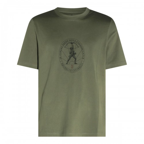 ARMY GREEN COTTON T-SHIRT