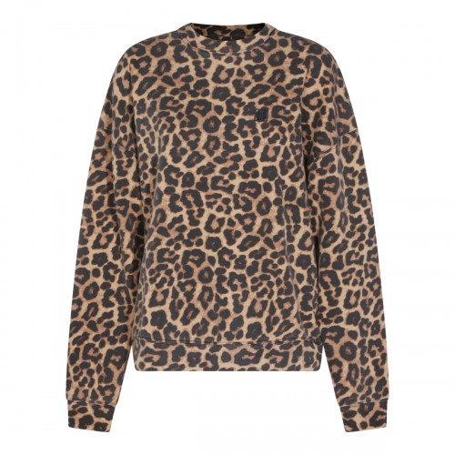 LEOPARD COTTON SWEATSHIRT