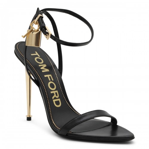 BLACK LEATHER SANDALS 2