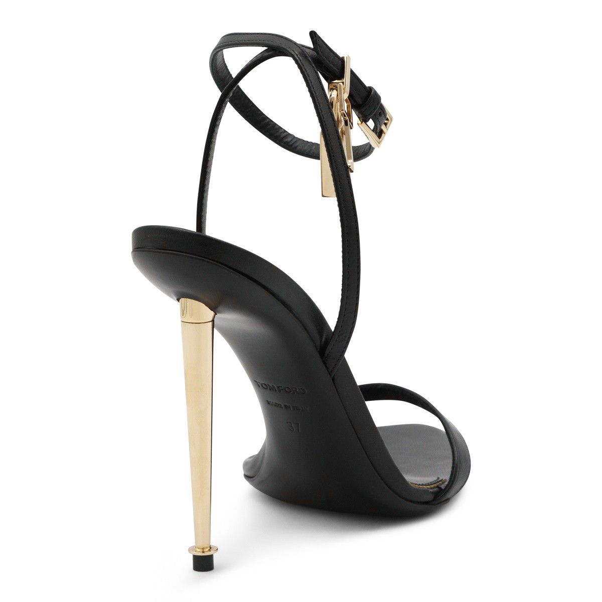 BLACK LEATHER SANDALS