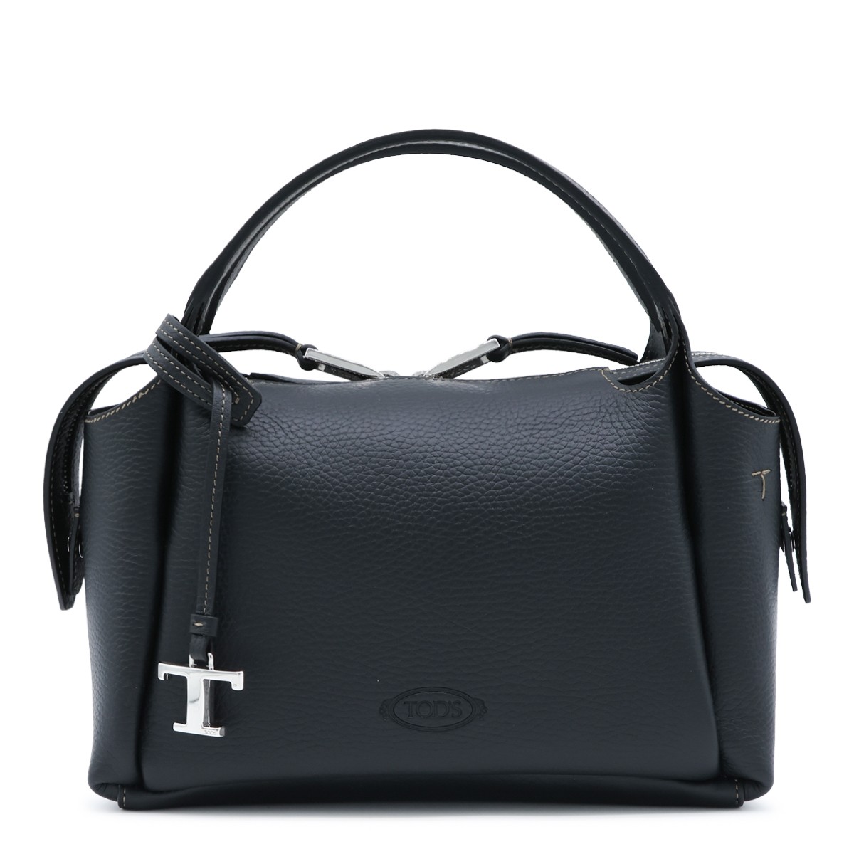 BLACK LEATHER APA MINI BOWLING TOP...