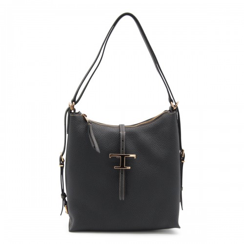 BLACK LEATHER T TIMELESS BACKPACK