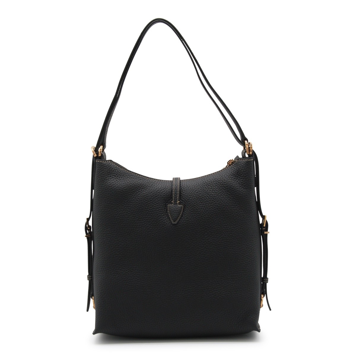 BLACK LEATHER T TIMELESS BACKPACK