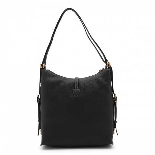 BLACK LEATHER T TIMELESS BACKPACK