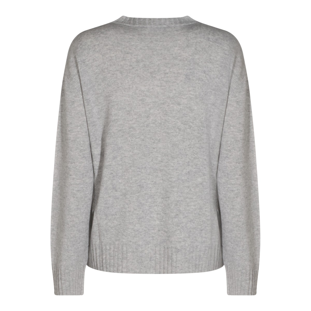 LIGHT GREY VIRGIN WOOL CASHMERE AND...