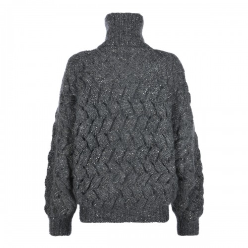GREY MOHAIR BLEND CARDIGAN 2