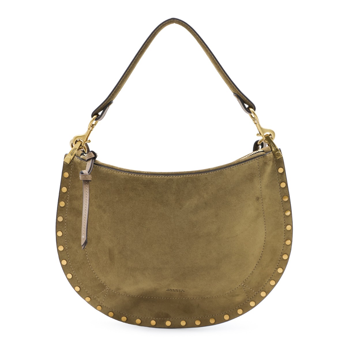 TAUPE SUEDE OSKAN SHOULDER BAG