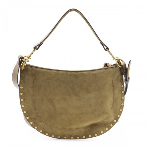 TAUPE SUEDE OSKAN SHOULDER BAG