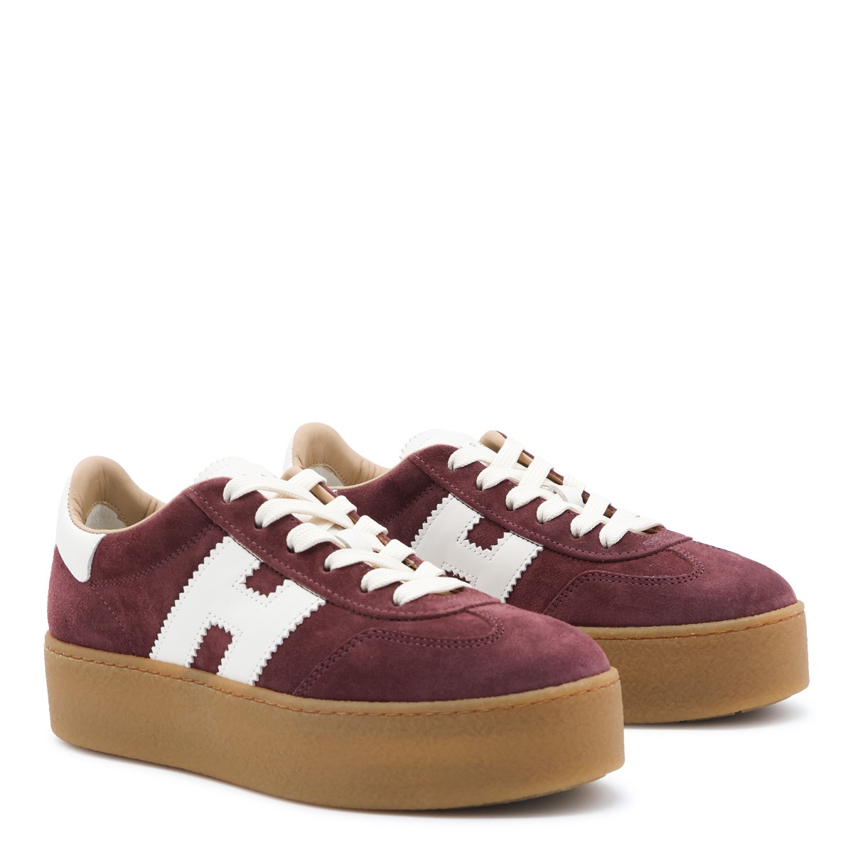 BURGUNDY SUEDE H698 SNEAKERS