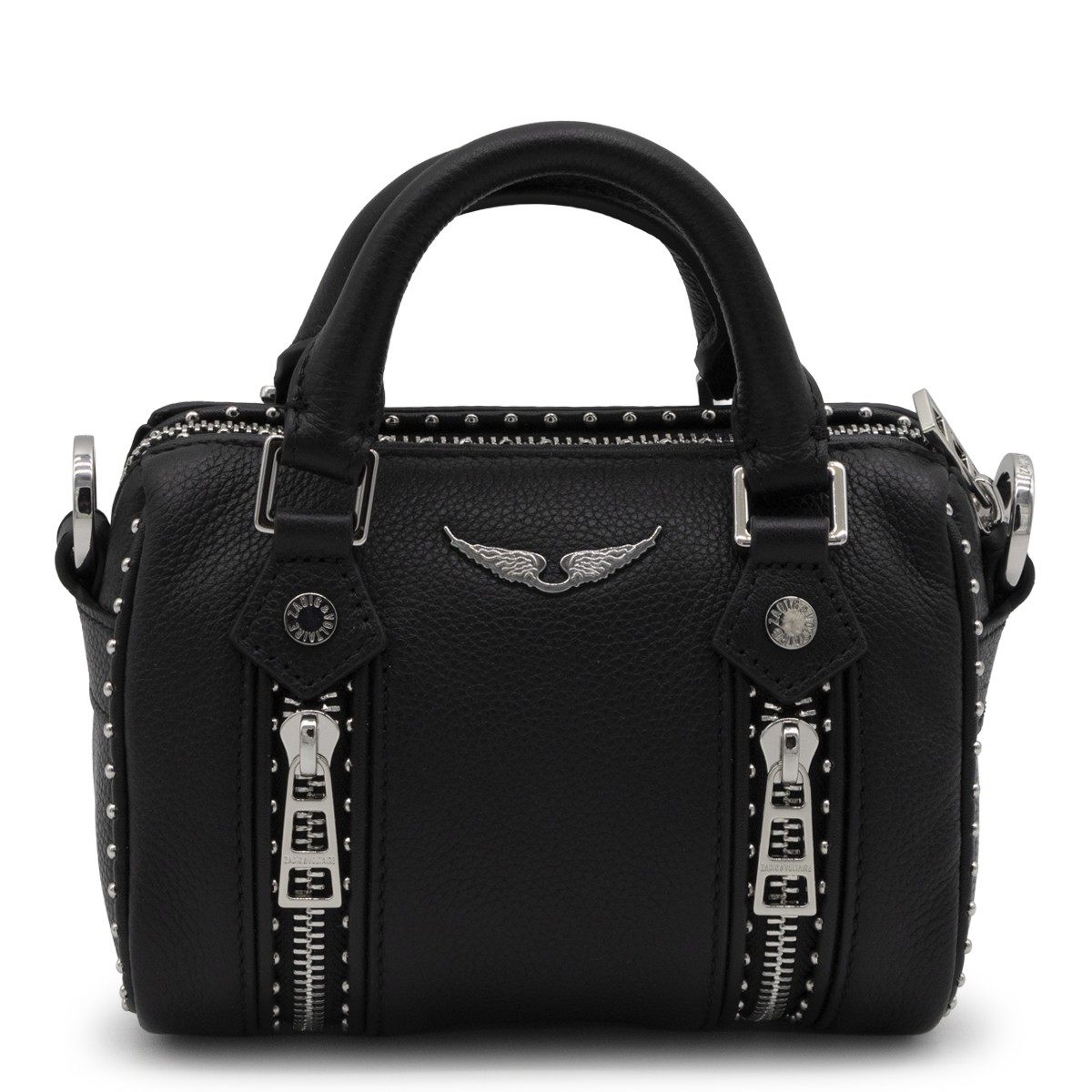 BLACK LEATHER SUNNY NANO SHOULDER BAG