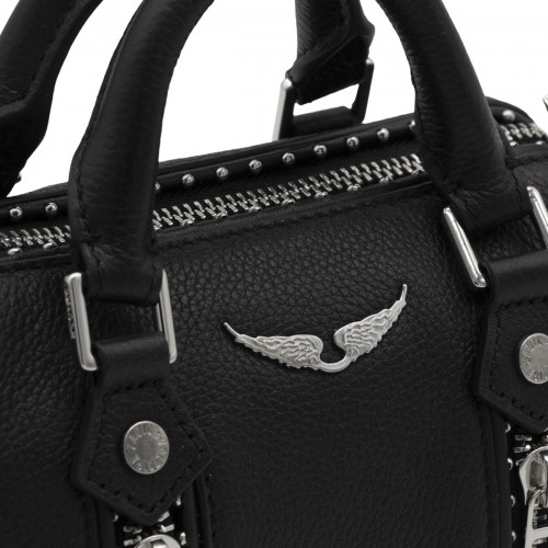 BLACK LEATHER SUNNY NANO SHOULDER BAG