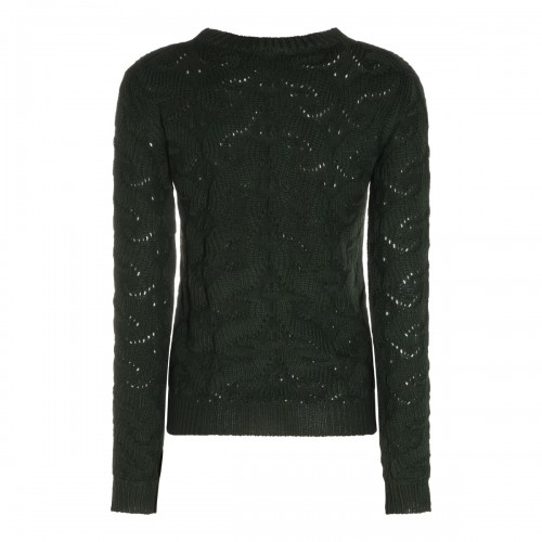 GREEN WOOL BLEND SWEATER 2