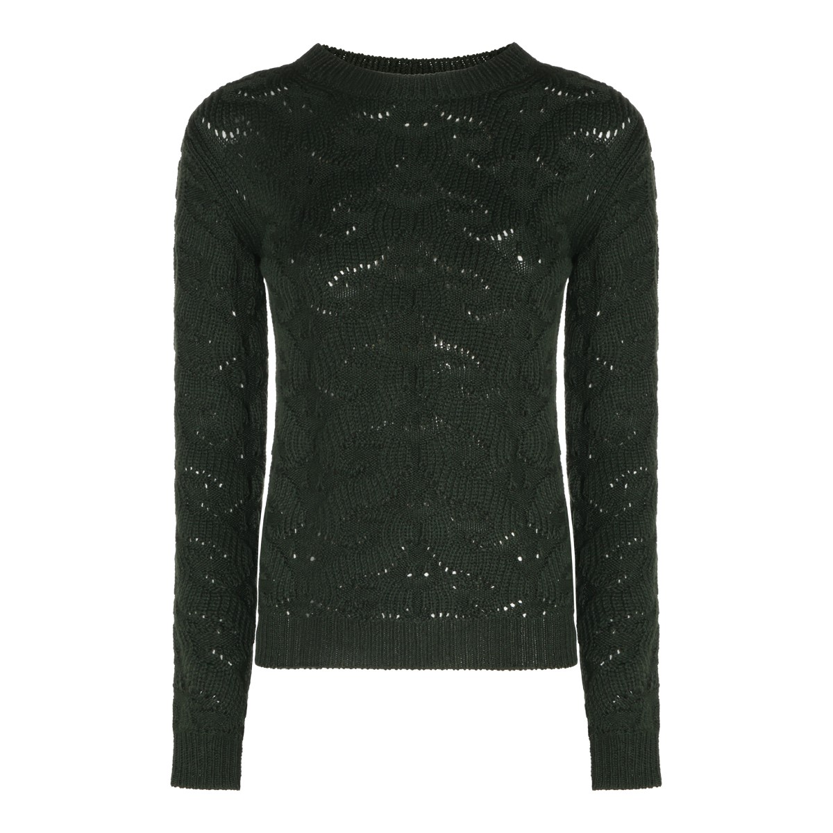 GREEN WOOL BLEND SWEATER