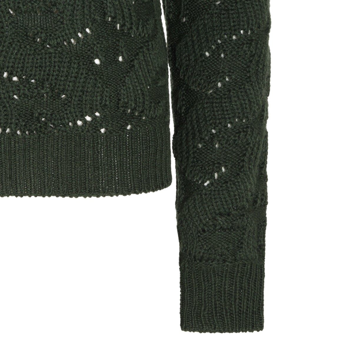 GREEN WOOL BLEND SWEATER