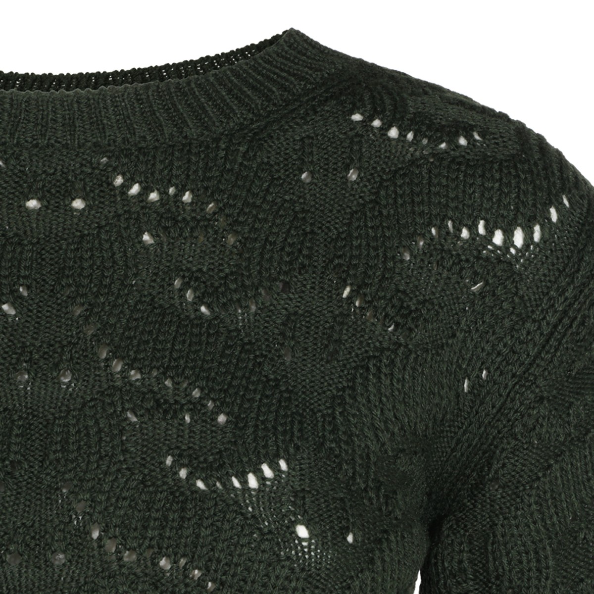 GREEN WOOL BLEND SWEATER