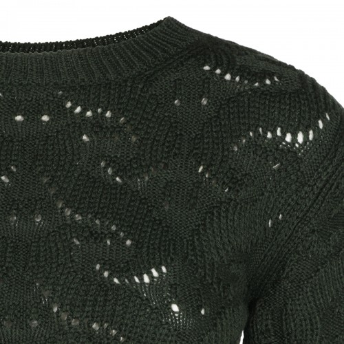 GREEN WOOL BLEND SWEATER