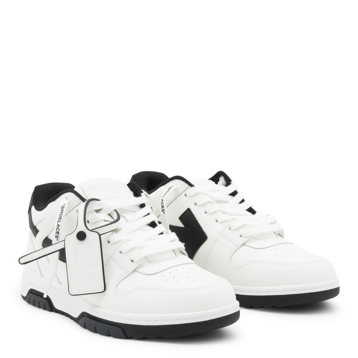 WHITE AND BLACK LEATHER OUT OF OFFICE...