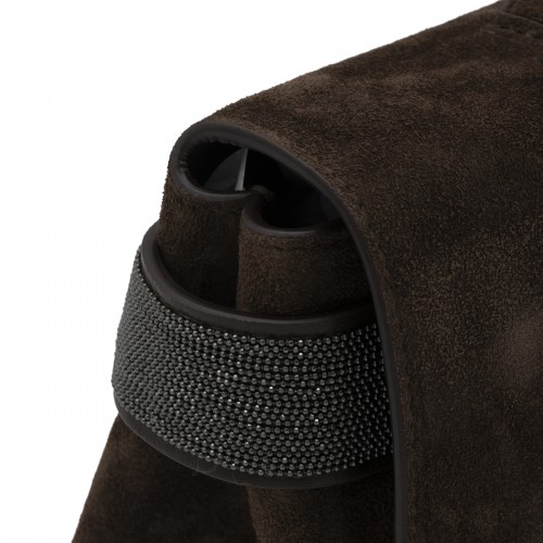 ESPRESSO LEATHER MONILI ESSENCE CLUTCH