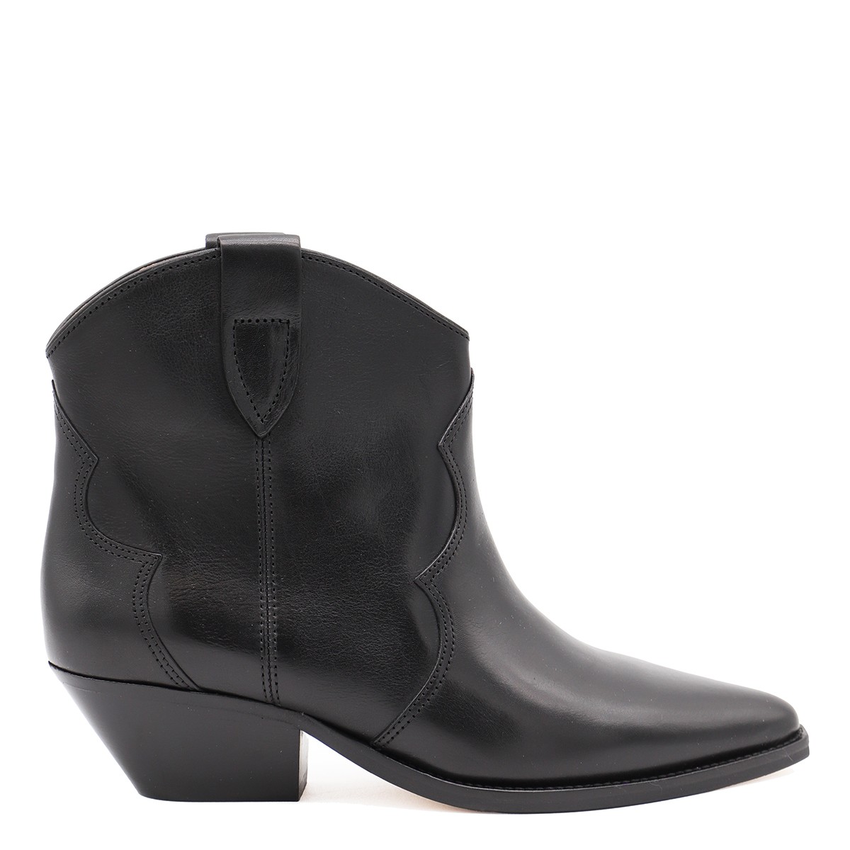 BLACK LEATHER DEWINA BOOTS