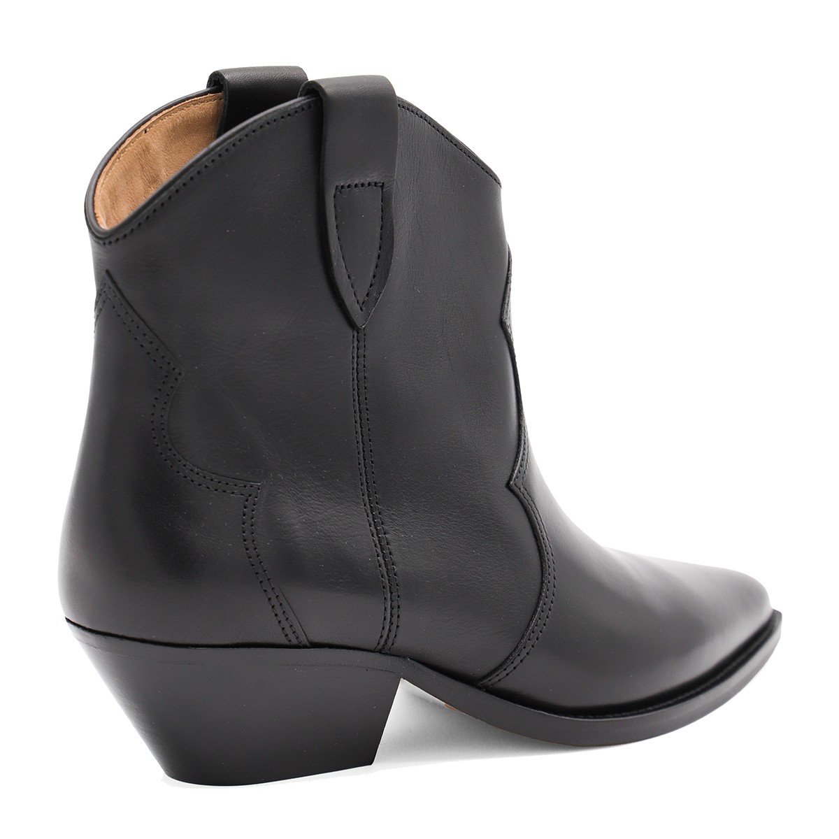 BLACK LEATHER DEWINA BOOTS