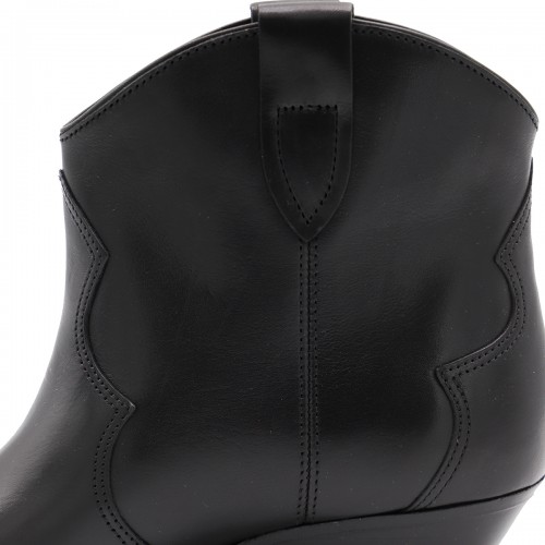 BLACK LEATHER DEWINA BOOTS