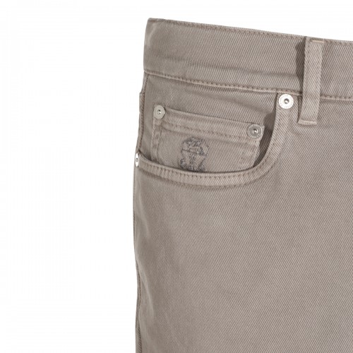 TAUPE DENIM STRETCH JEANS