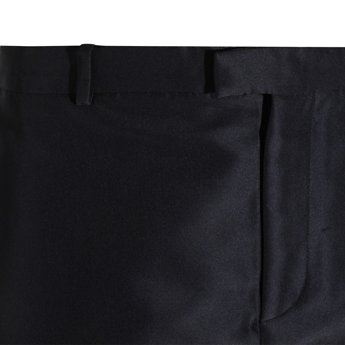 NAVY SILK MINI SKIRT