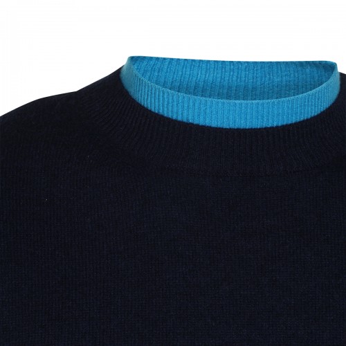 BLUE AND LIGHT BLUE CASHMERE SWEATER
