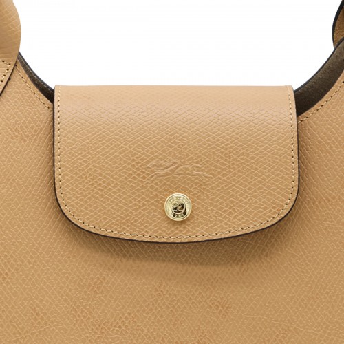 BEIGE LEATHER EPURE SAC PORTE EPAULE TOTE