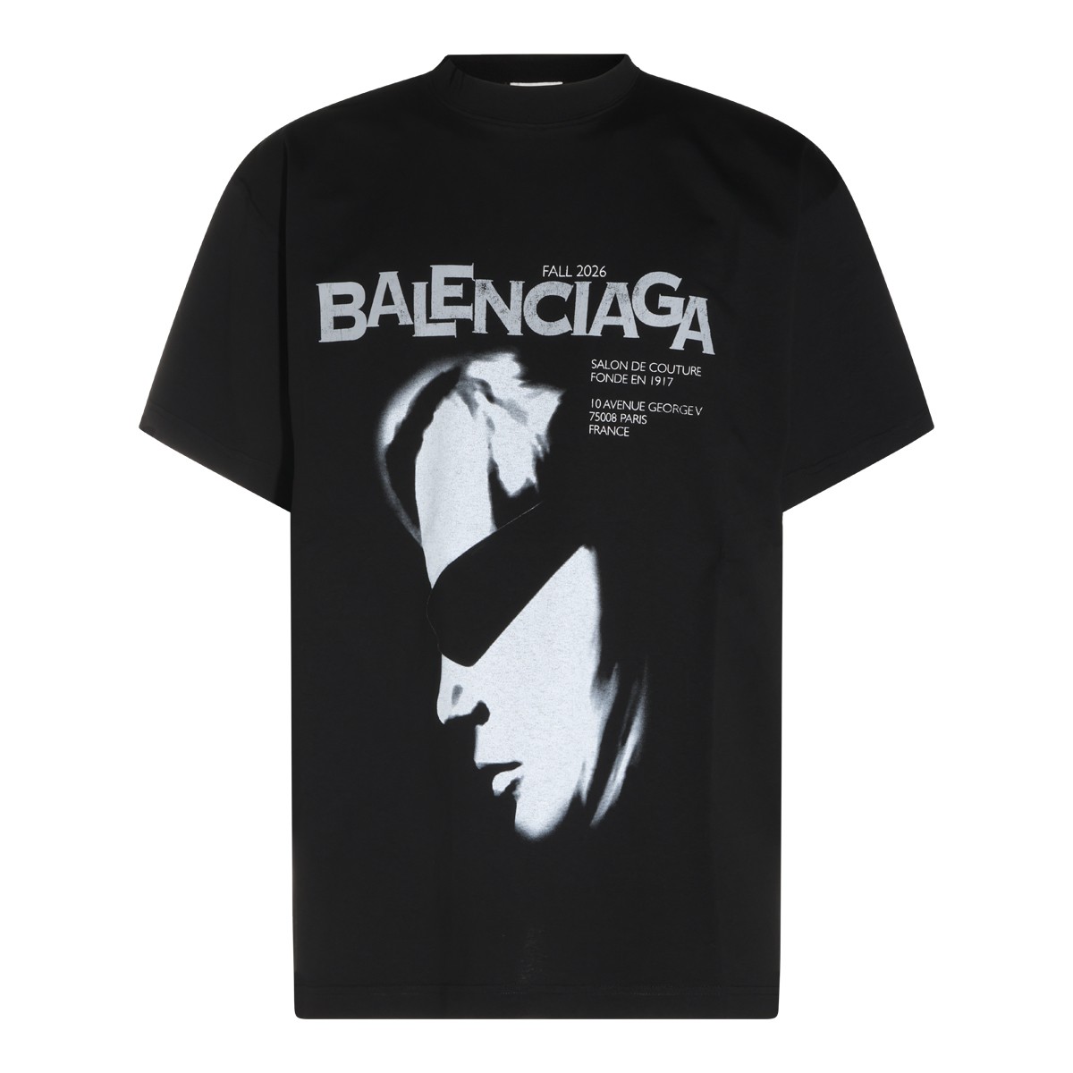 BLACK COTTON T-SHIRT