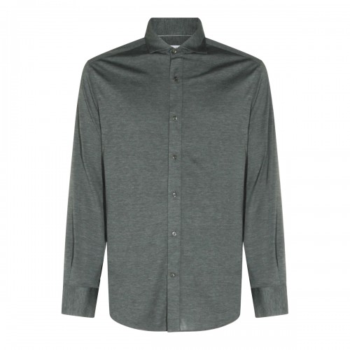 DARK GREY SILK AND COTTON...