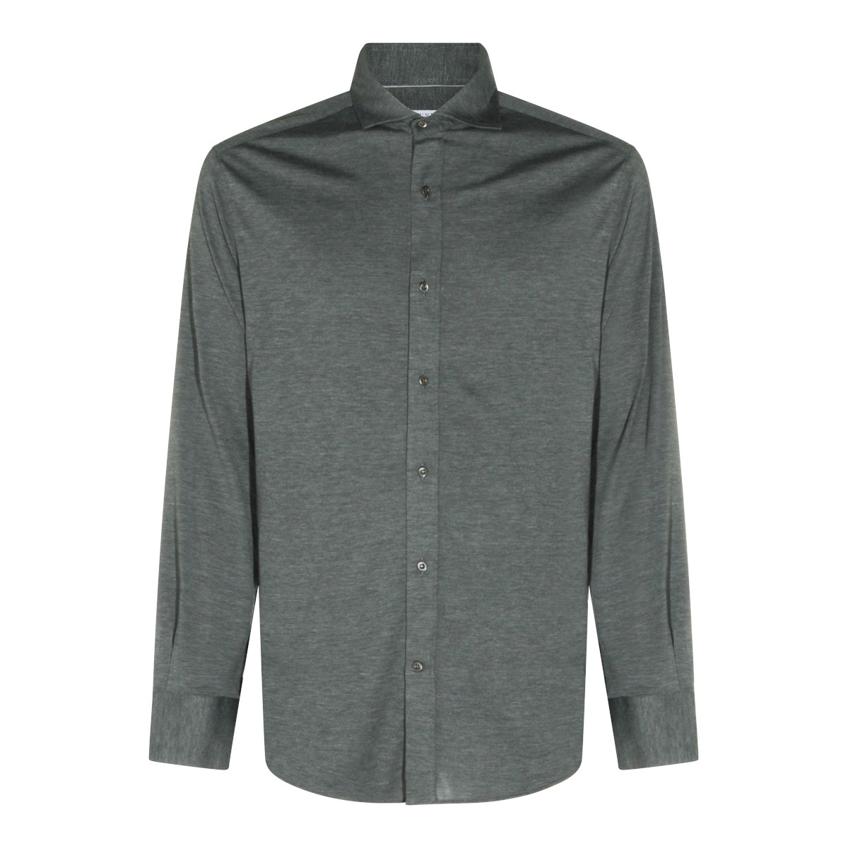 DARK GREY SILK AND COTTON SHIRT