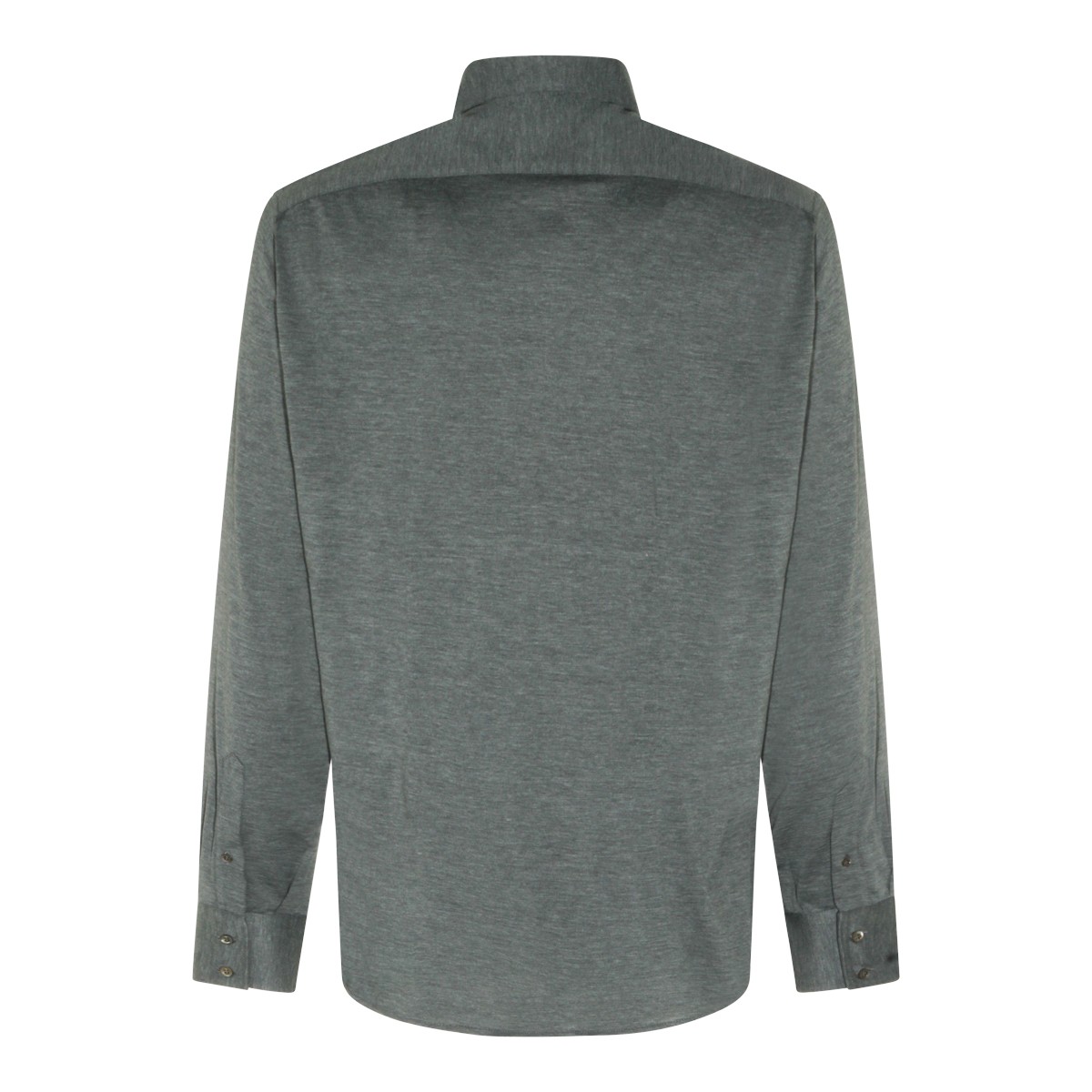 DARK GREY SILK AND COTTON SHIRT