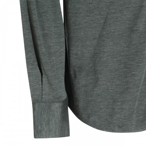 DARK GREY SILK AND COTTON SHIRT
