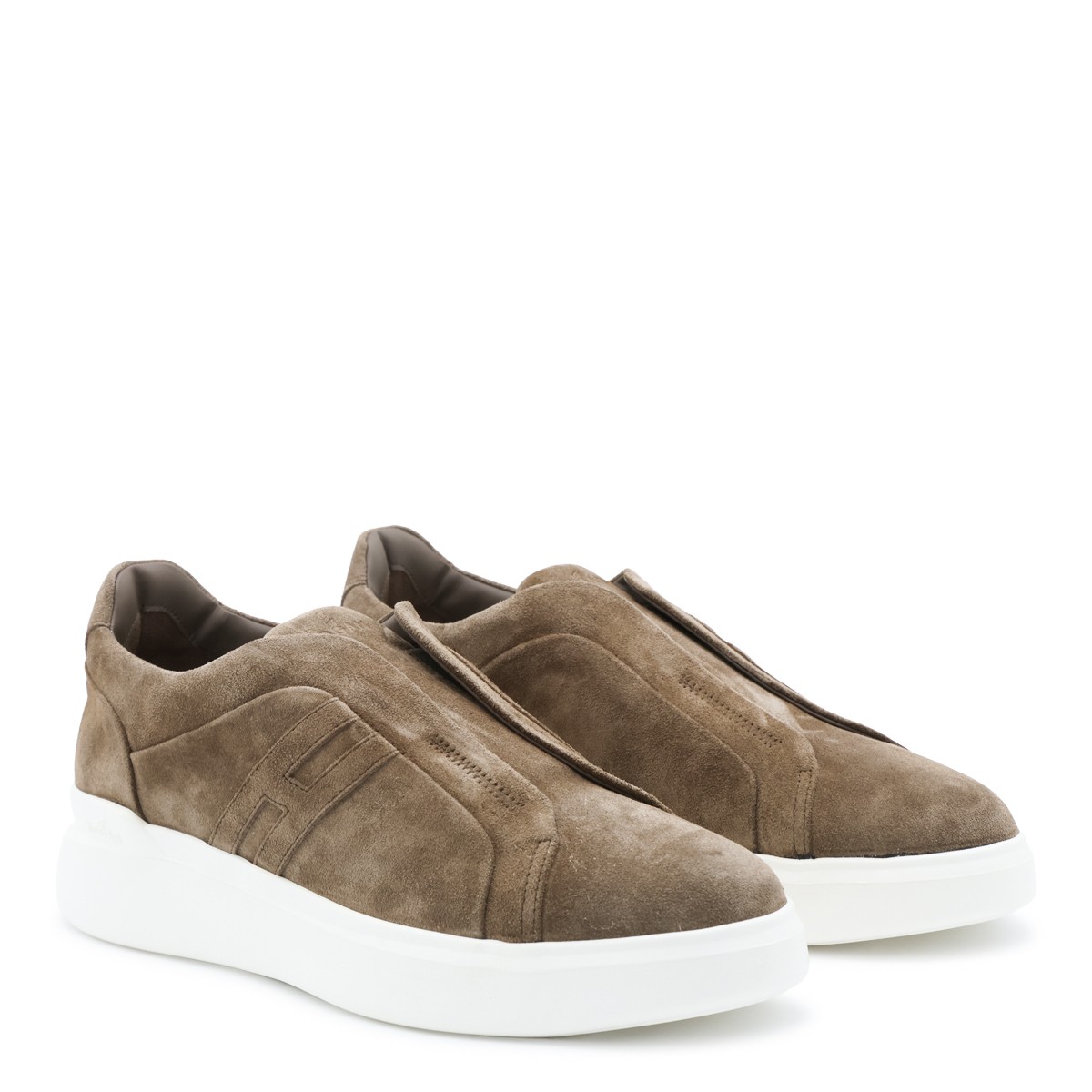 BROWN SUEDE H 580 SLIP ON SNEAKERS