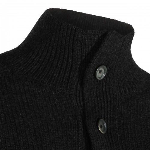 SHADOW GREY CASHMERE CARDIGAN