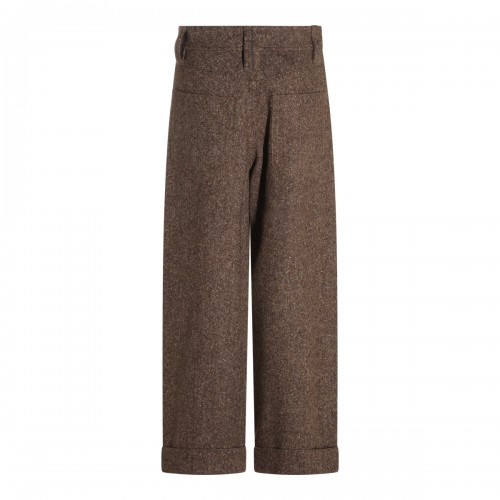 BROWN VIRGIN WOOL PANTS