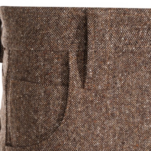BROWN VIRGIN WOOL PANTS