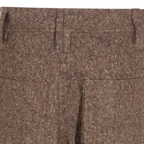 BROWN VIRGIN WOOL PANTS